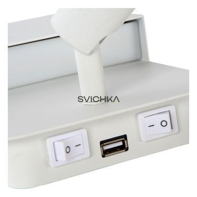 Бра Lucide BOXER LED 3000K With USB charging point White