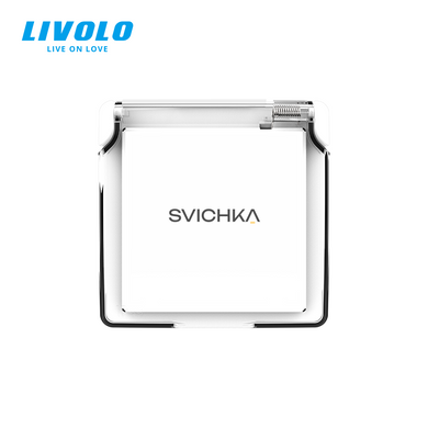 Кришка для розетки LIVOLO IP44 &ndash; захист від вологи та бризок, біла (VL-XW001-2W)