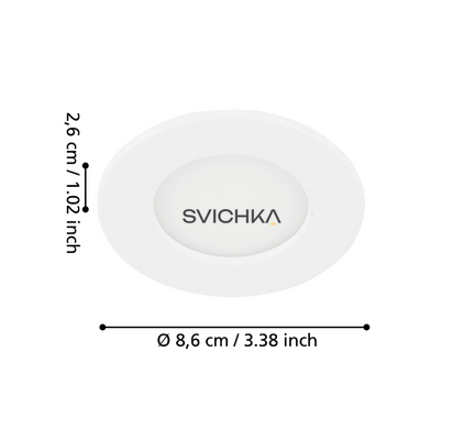 Врезной точечный светильник EGLO FUEVA 5, 3W, IP44, 3000К