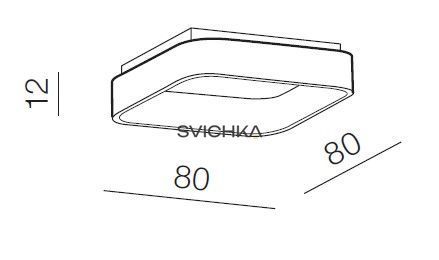 Стельовий світильник Azzardo SOLVENT S 80, White
