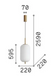Підвісний світильник Ideal Lux Umile-2 sp1, White/Gold