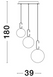 Підвісний світильник Nova luce 9695223 HOOK, Gold