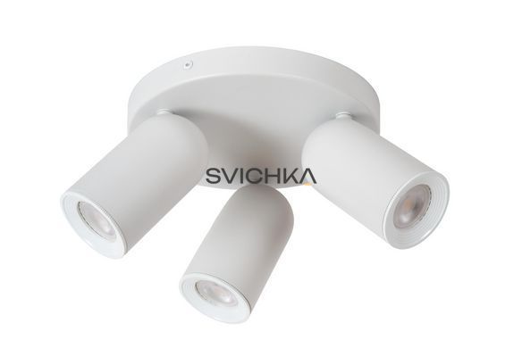 Потолочный точечный светильник Lucide PUNCH &Oslash; 21 cm 3xGU10 White