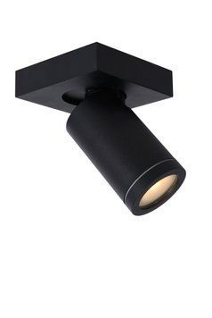 Стельовий точковий світильник для ванної Lucide TAYLOR LED Dim to warm GU10 1x5W 2200K/3000K IP44 Black, BLACK