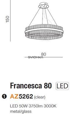 Люстра AZzardo FRANCESCA 80