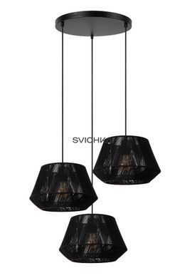 Підвісний світильник Lucide JESSICA &Oslash; 35,5 cm 3xE27 Black, BLACK, Чорний, Чорний