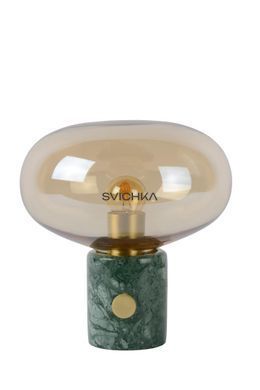 Настільна лампа Lucide CHARLIZE &Oslash; 23 cm 1xE27 Amber, Amber, Зелений, Бурштинний, Бурштинний