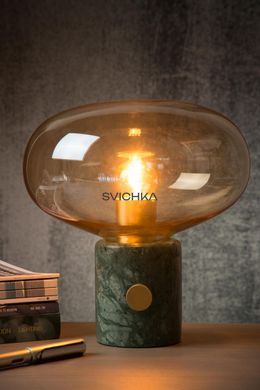 Настільна лампа Lucide CHARLIZE &Oslash; 23 cm 1xE27 Amber, Amber, Зелений, Бурштинний, Бурштинний