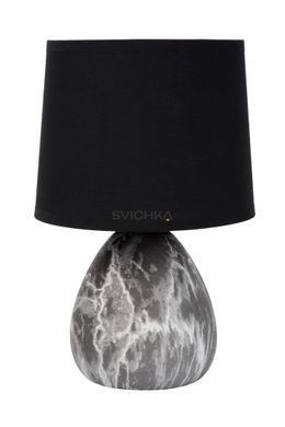 Настільна лампа Lucide MARMO &Oslash; 16 cm 1xE14 Black, BLACK, Сірий, Чорний