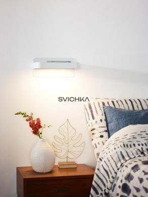Бра Lucide ATKIN LED 1x6W 3000K With USB charging point White, WHITE