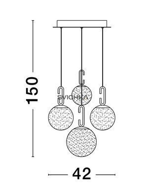 Підвісний світильник Nova luce 9695222 HOOK, Gold