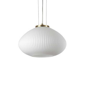 Підвісний світильник Ideal Lux Plisse' sp1 d35 White/Brass
