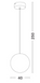 Уличный подвесной светильник Nova Luce 9186713 MOON 40, White