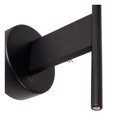 Настенный светильник Lucide MAGIC 1xE27 With USB charging point Black