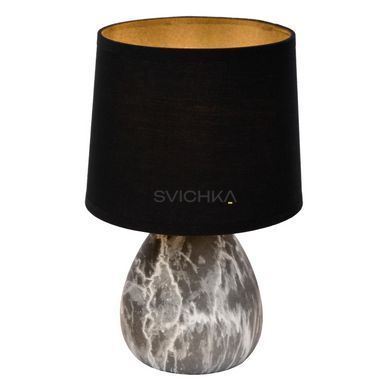 Настільна лампа Lucide MARMO &Oslash; 16 cm 1xE14 Black, BLACK, Сірий, Чорний