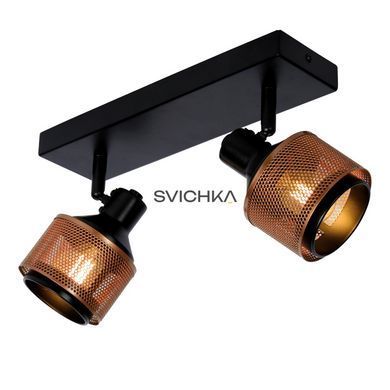 Потолочный точечный светильник Lucide RAFA 2xE14 Black