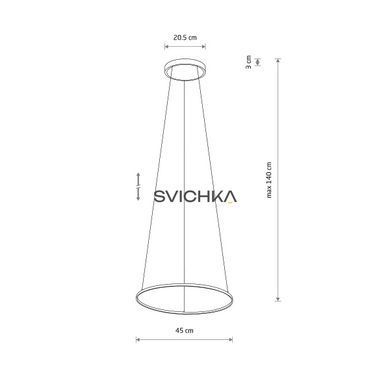 Подвесной светильник Nowodvorski CIRCOLO LED, 1x18W, 3000K, черный