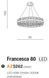 Люстра AZzardo FRANCESCA 80 Brass