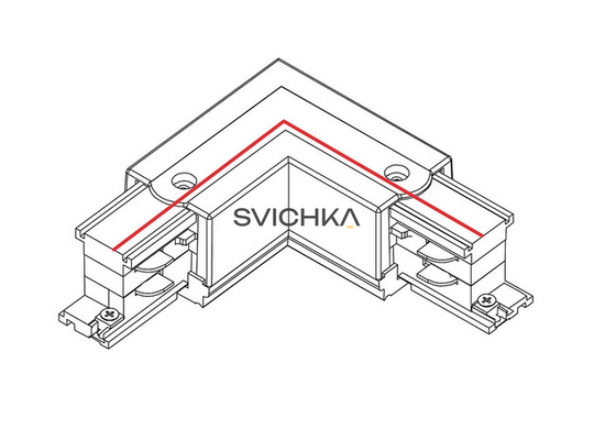 З'єднувач кутовий для 3-х фазної трекової системи Nowodvorski 8228 CTLS Power L Connector Right, Black