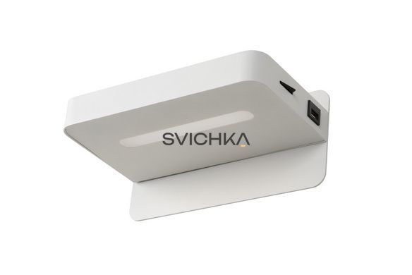Бра Lucide ATKIN LED 1x6W 3000K With USB charging point White, WHITE