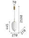 Підвісний світильник Ideal Lux Umile-3 sp1, White/Gold