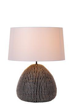 Настільна лампа Lucide MADUKA &Oslash; 45 cm 1xE27 Black, BLACK, Чорний, Білий, Білий