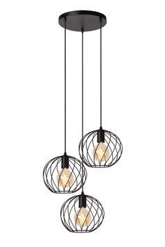 Підвісний світильник Lucide DANZA &Oslash; 50 cm 3xE27 Black, BLACK