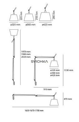 Торшер Artemide Tolomeo Mega Terra 0564010A+0779010A+0780010A