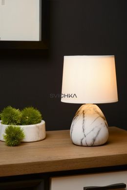 Настольная лампа Lucide MARMO &Oslash; 16 cm 1xE14 White