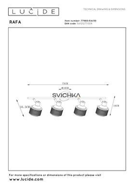 Потолочный точечный светильник Lucide RAFA 4xE14 Black