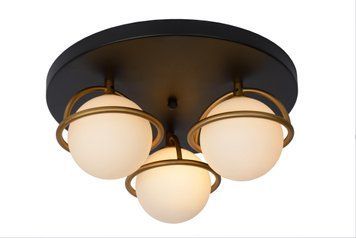 Стельовий світильник для ванної Lucide ISOBEL &Oslash; 38 cm 3xG9 IP44 Black, BLACK