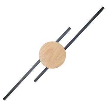 Настінний світильник TK Lighting JAVA 2, Black/Wood