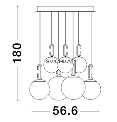 Підвісний світильник Nova luce 9695221 HOOK, Gold