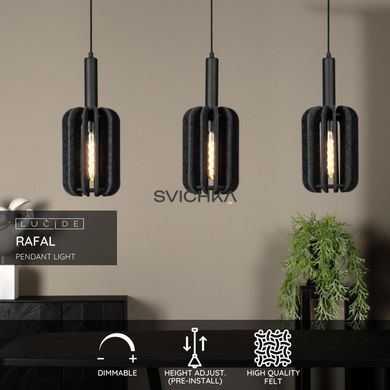 Подвесной светильник Lucide RAFAL 3xE27 Grey