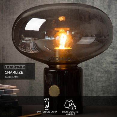 Настольная лампа Lucide CHARLIZE &Oslash; 23 cm 1xE27 Smoke Grey