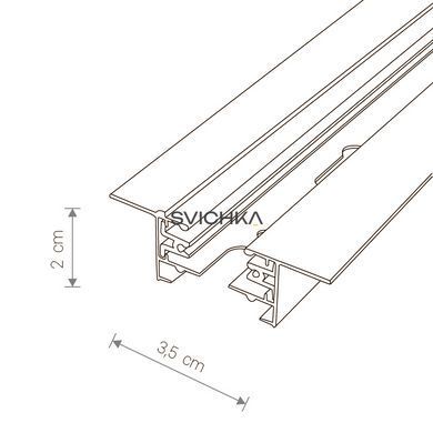 Шина Nowodvorski 9013 PROFILE RECESSED TRACK BLACK, 1 метр