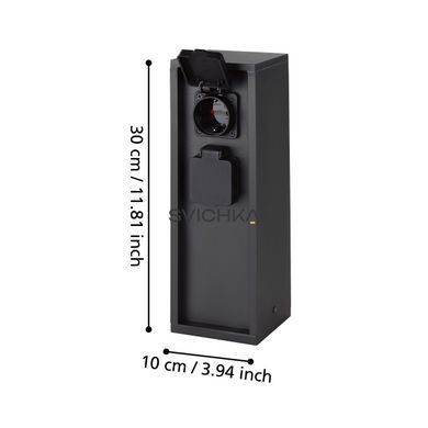 Столбик с розетками Eglo 901031 PARK 5, Anthracite