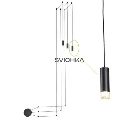 Світильник Azzardo AZ2679 Ziko G9 black 3 meters, Чорний, Білий, Чорний