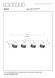 Потолочный точечный светильник Lucide RAFA 4xE14 Black, BLACK