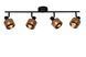 Потолочный точечный светильник Lucide RAFA 4xE14 Black, BLACK