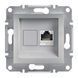 Розетка комп'ютерна RJ45 UTP кат. 6 Schneider Electric Asfora, алюминий, Алюміній