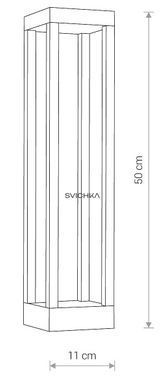 Вуличний стовпчик Nowodvorski 8145 Structure, Black, Чорний, Чорний, Чорний