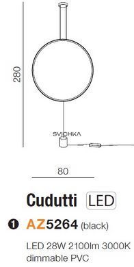 Торшер Azzardo CODUTTI Black
