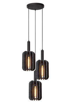 Підвісний світильник Lucide RAFAL &Oslash; 50 cm 3xE27 Grey, Grey, Сірий, Сірий