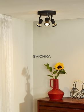 Потолочный точечный светильник Lucide JASTER LED &Oslash; 20 cm LED GU10 3x5W 2700K Black