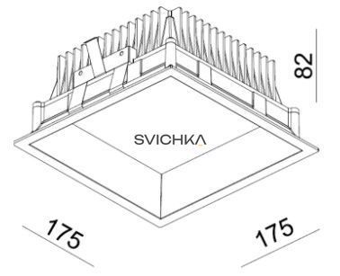 Точечный светильник Mistic Square MSTC-05411110