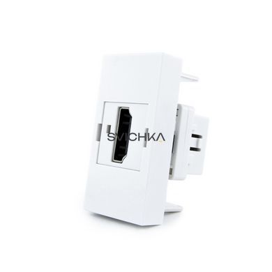 HDMI розетка LIVOLO 1.4, біла, модуль 0.5 поста, для телевізора / ПК (VL-FCHD-1WP)