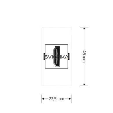 HDMI розетка LIVOLO 1.4, біла, модуль 0.5 поста, для телевізора / ПК (VL-FCHD-1WP)