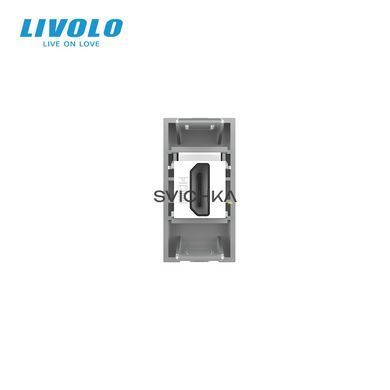 HDMI розетка LIVOLO 1.4, біла, модуль 0.5 поста, для телевізора / ПК (VL-FCHD-1WP)