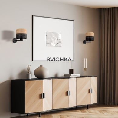 Бра TK-Lighting NICOL, Black/Beige, Чорний, бежевий, Чорний, Бежевий, Чорний